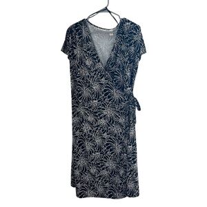 🔲VALERIE STEVENS: Women’s XL, black & white floral print short sleeve dress🔲